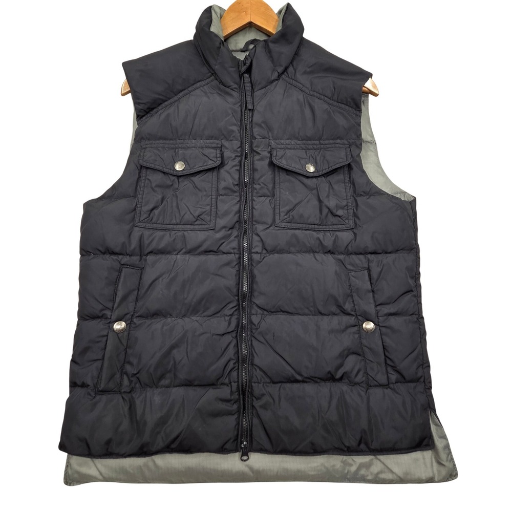 Banana Republic Puffer Vest Black Down Feather Insulated Mens Medium Y2K